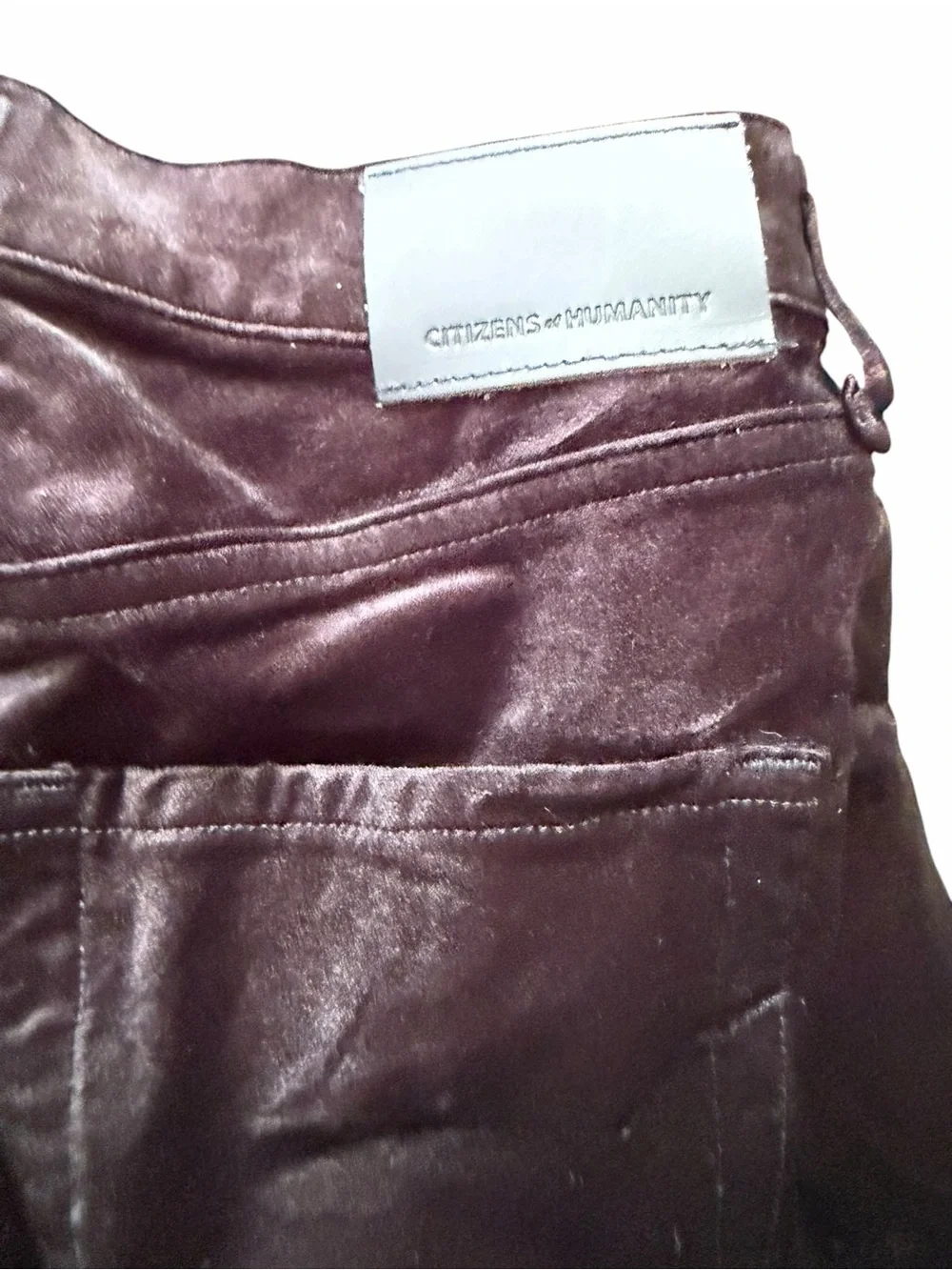 Citizens of Humanity Amari Ultra in Black Velvet Wide Leg Pants Women’s Size 27